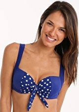 Panache, 1295[^]248885 Annalise Moulded Balconnet - Cobalt and White