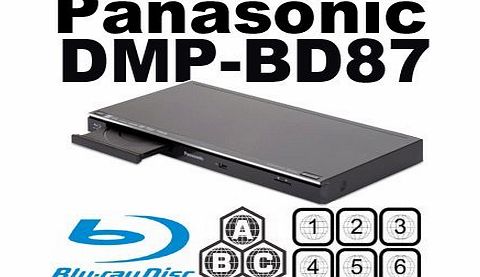 Panasonic 2012 PANASONIC CODEFREE DMP-BD87 w Built-in Wi-Fi MultiZone Region Code Free DVD 012345678 PAL/NTSC 