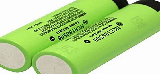 Panasonic 3.7V 3400mAh Lithium Ion Rechargeable Unprotected Battery with Storage Box (Pack of 2)