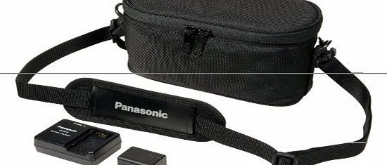 Panasonic Camcorder Accessory Kit with Charger/Lithium Ion Battery/Soft Case for HC-V720EB-K/HC-V520EB-K/HC-V520EB-R/HC-V210EB-K
