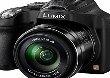 DMC-FZ72EB-K Lumix Bridge Camera - Black (16.1MP, Super Telephoto 60x Optical Zoom, 20mm Ultra Wide Angle Lens)