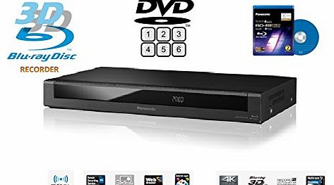 DMR-BWT740EB 1TB Smart Networking Blu-ray Disc Recorder & Multiregion DVD play back with Twin Freeview + HD Tuners . Kit includes 2 Hard Coating rewritable 25 GB Bluray Discs.
