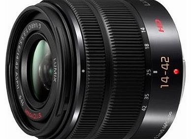 Panasonic H-FS1442AE-K AF-Motor Lens F5.6 ASPH OIS (14 - 42 mm Image Stabiliser) for G-Series Camera Black