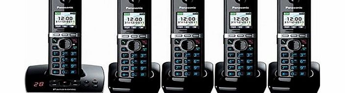 Panasonic KX-TG8065 Quint Cordless Phone with Answering Machine ( DECT,Hands Free Functionality )