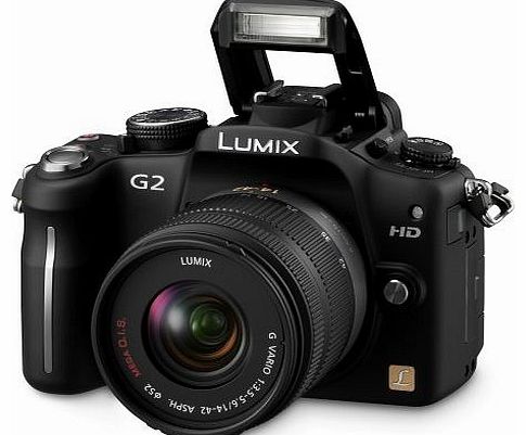 Lumix DMC-G2 12.1 MP Live MOS Interchangeable Lens Camera with 3-Inch Touch Screen LCD and 14-42mm Lumix G VARIO f/3.5-5.6 MEGA OIS Lens (Black)