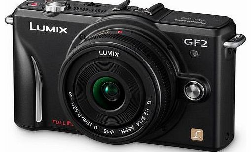 Panasonic Lumix GF2 Digital Camera with 14mm Lens - Black