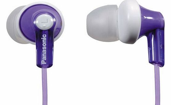 Panasonic RP-HJE120E-V Ergo Fit Ear Canal Headphones - Violet