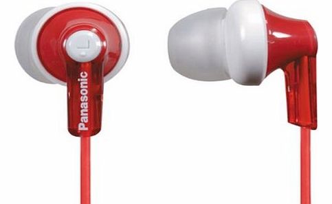 Panasonic RP-HJE120E1R In-Ear Headphones (3.5 mm Jack) Red