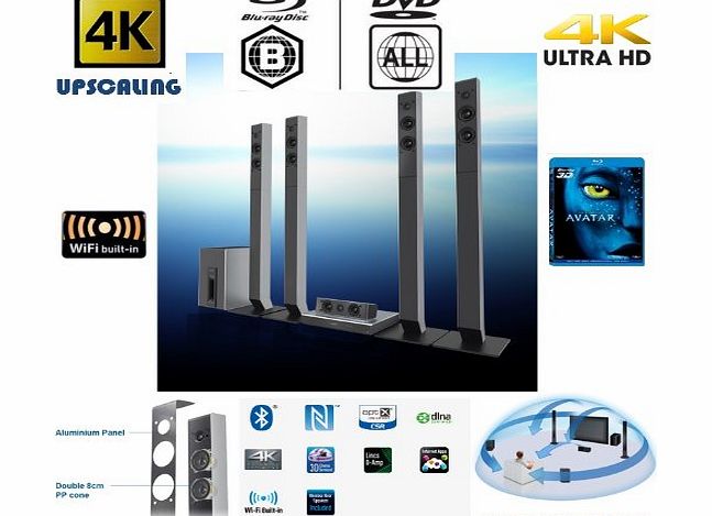 Panasonic SC-BTT885EBS 1200W 5.1 Smart Blu-ray and MULTIREGION only DVD Home Theatre System with Wireless Music Streaming and 4K Upscaling including Special Edition Avatar 3D Bluray Disc