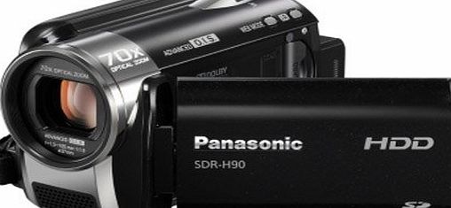 SDR-H90 Camcorder With 80GB Hard Disc Drive amp; SD Card compatibility (70x Optical Zoom) - Black