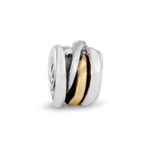 Pandora Sterling Silver Charm with 14ct Gold 79153