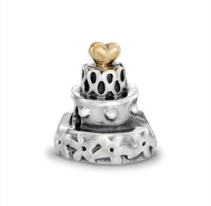 Pandora Sterling Silver Charm with 14ct Gold 79347