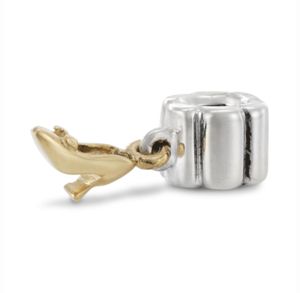 Pandora Sterling Silver Charm with 14ct Gold