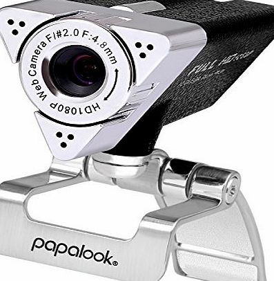 papalook Webcam 1080P FHD, PAPALOOK PA187 Full HD Web Cam with Buit-in Microphone, PC Camera for Skype, MSN, Yahoo, AOL Instant Messenger, Windows Live Messenger, Facetime, PC Camera Compatible with Windows XP