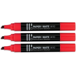 Permanent Marker W10 Chisel Tip Red