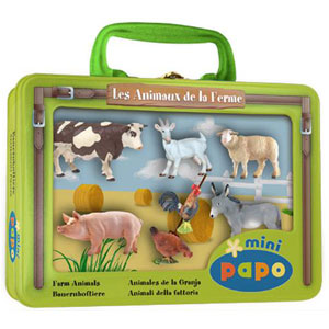 Papo Le Toy Van Farm Animals and Tin Case