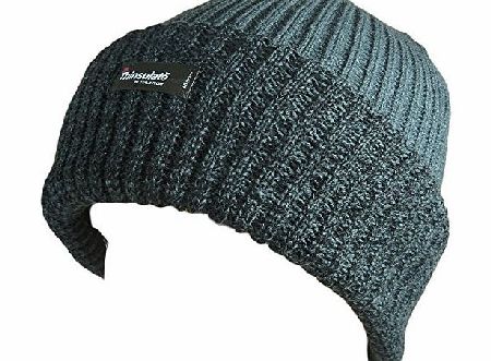 Pariella MENS RIBBED THINSULATE LINED BEANIE HAT IN MELANGE COLOURS