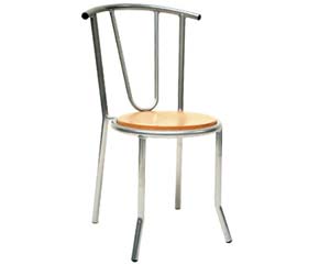 Paris bistro silver frame chair low