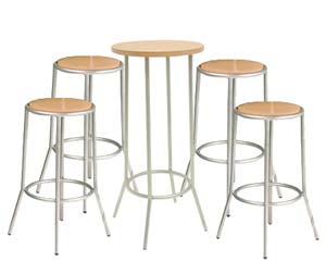 Paris high table and 2 stools bistro set