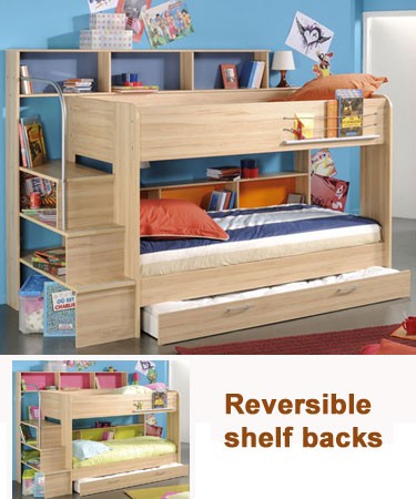 Bunk Bed with Trundle Drawer & Bed