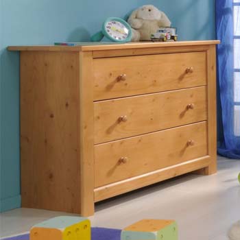 Parisot Meubles Harpen Solid Pine 3 Drawer Chest - WHILE STOCKS