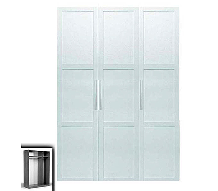 Jay 3 Door Panelled Wardrobe in White