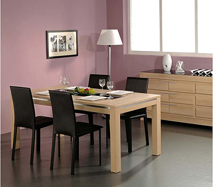 Matrix Rectangular Dining Table in Natural Oak -