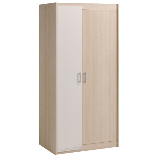 Parisot Charly 2 Door Wardrobe in Modern Ash and