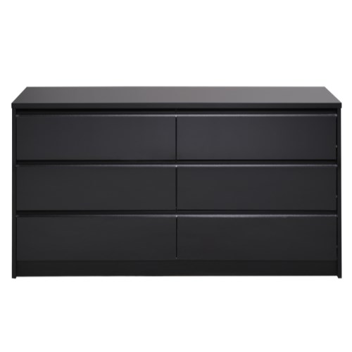 Parisot Dark Chest of Drawers in Shiny Black