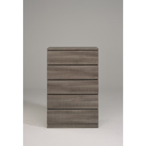 Parisot Home 5 Drawer Chest in Liquorice and Oak