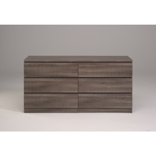 Parisot Home 6 Drawer Chest in Liquorice and Oak