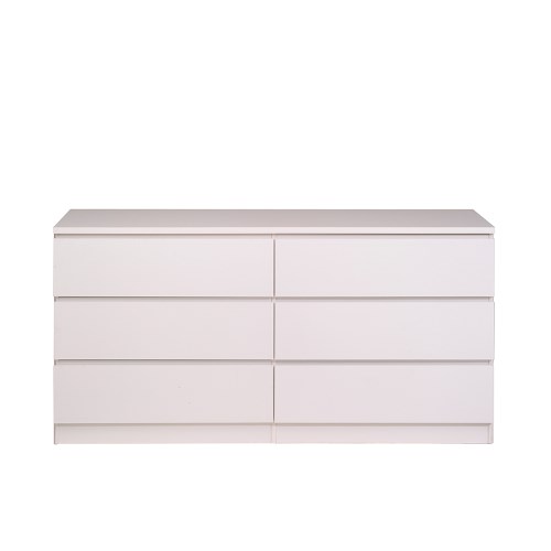 Parisot Meubles Parisot Home 6 Drawer Chest in White