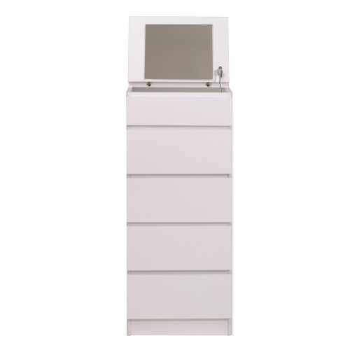 Parisot Meubles Parisot Home Tall 5 Drawer Chest in White