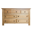Park Lane Oak 7 drawer chest of drawers furniture