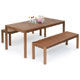 Lane Set 1.8m Table and 2 Benches Set