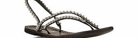 Park Lane Skinny strap black embellished sandal