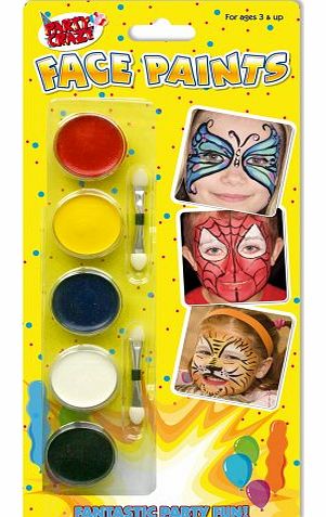 Party Crazy Face Paints (Pack of 5)