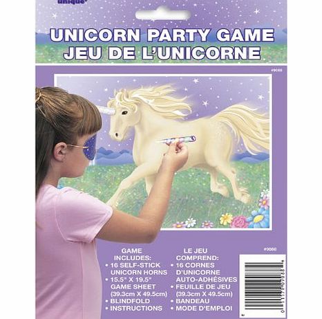 Party2u Party Game - Pin the Horn on the Unicorn