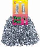 PartyRama Metallic Silver Pom Poms - Pack of 2