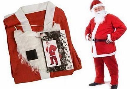 Santa Claus Father Christmas Complete Adults Costume Fancy Dress Xmas Present