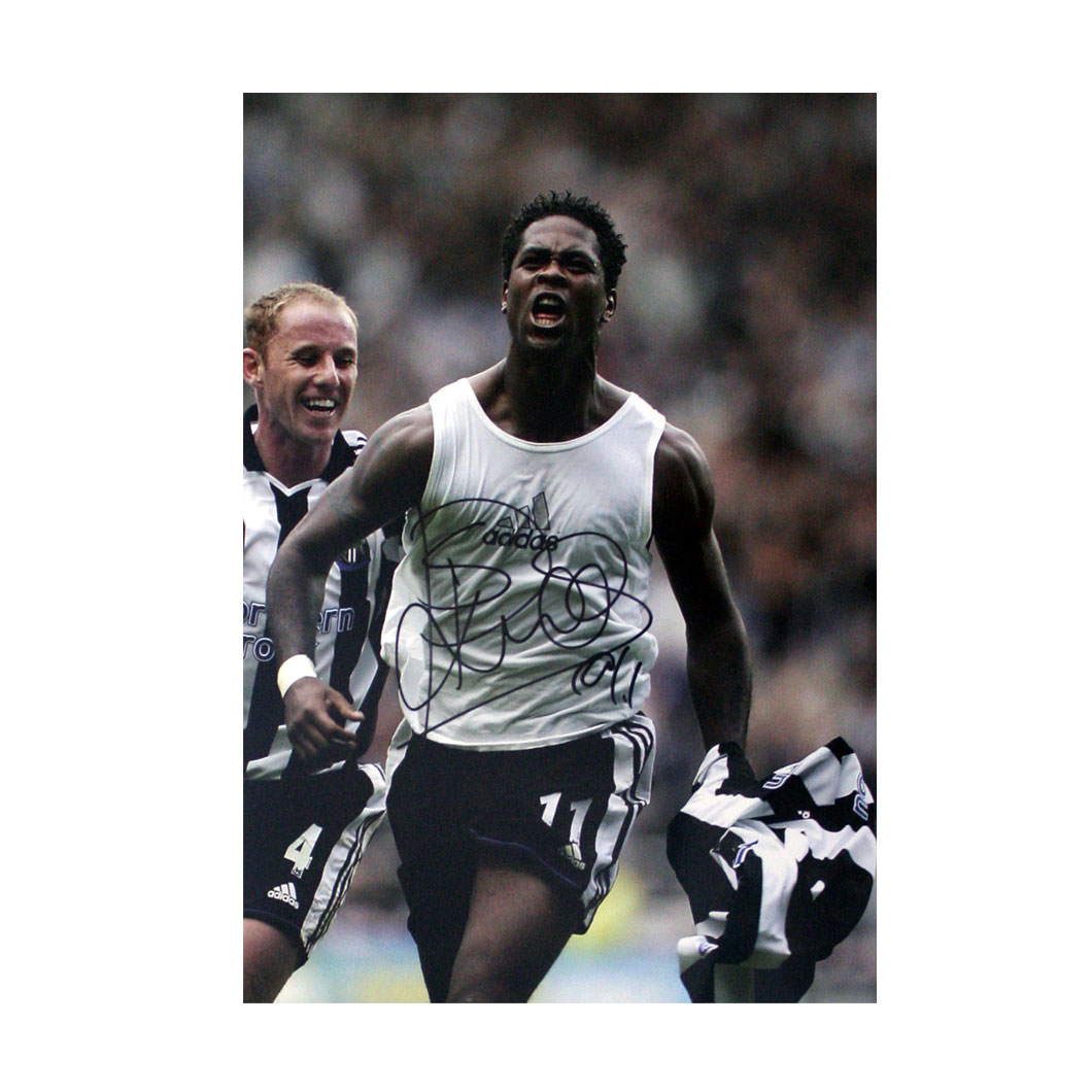 Kluivert Signed Photo - Celebrating A Goal For Newcastle