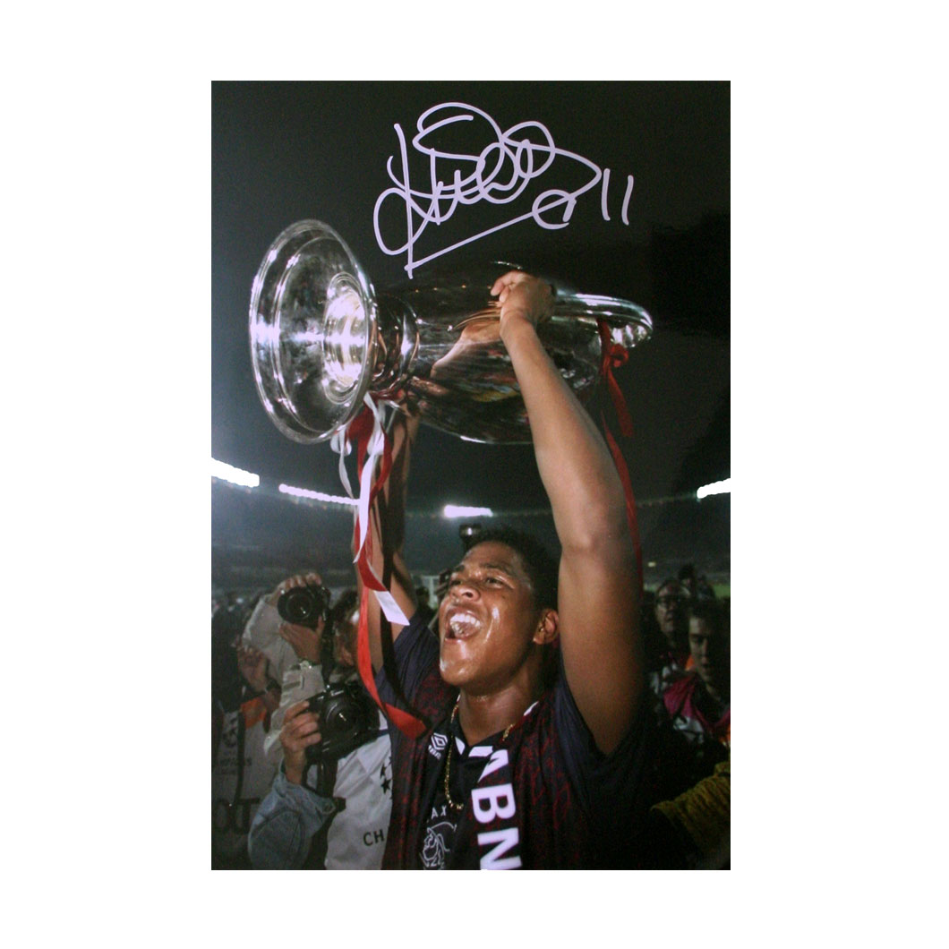 Kluivert Signed Photo - Lifting The European Cup