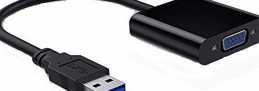 Patuoxun USB 3.0 to VGA Video Graphic Card Display External Cable Adapter for PC Laptop Windows 7/8/8.1/10/XP