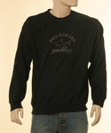 Paul & Shark Mens Black with Dark Grey Logo on Chest Round Neck Cotton Sweatshirt