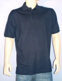 Mens Navy with Beige Piping Short Sleeve Polo Shirt