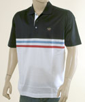Mens Paul & Shark White & Navy Cotton Polo Shirt With Multicoloured Stripes