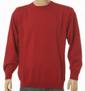 Red Round Neck Pure New Wool Sweater