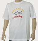 White Cotton T-Shirt With Large Shark Logo