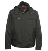 Paul and Shark Black Hooded Jacket