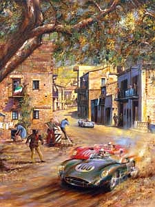 Kicking up the dust - Canvas - 1958 Targo Florio Ltd Ed 100 Printed on Giclee Canvas Shipped in pr